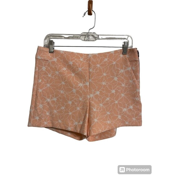 NWT Banana Republic Peach Floral Pattern High-Waisted‎ Summer Shorts SZ 6 - Picture 1 of 8